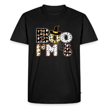 Halloween Pattern Spider Creatures Birth Age 6 - Men's Premium Organic T-Shirt - black - Front - Nico (187cm)