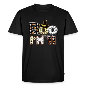 Halloween Pattern Spider Creatures Birth Age 11 - Men's Premium Organic T-Shirt - black - Front - Nico (187cm)