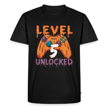 Halloween Pattern Pumpkin Game Gamer Birth Age 5 - Men's Premium Organic T-Shirt - black - Front - Nico (187cm)