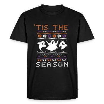 Stitch Pattern Ghost Creatures Season Halloween - Men's Premium Organic T-Shirt - black - Front - Nico (187cm)