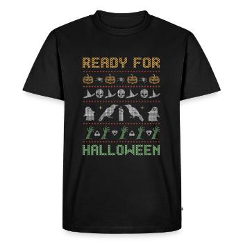 Stitch Pattern Horror Creatures Prêt Halloween - T-shirt Premium bio Homme - noir - Devant - Nico (187cm)