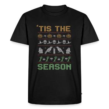 Stitch Pattern Horror Creatures Saison Halloween - T-shirt Premium bio Homme - noir - Devant - Nico (187cm)
