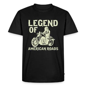 Legend of the American Roads - Men's Premium Organic T-Shirt - black - Front - Nico (187cm)