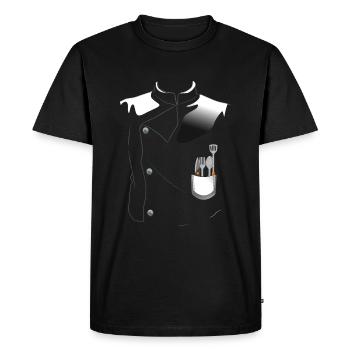 Drôle de costume de chef cuisinier pour Halloween - T-shirt Premium bio Homme - noir - Devant - Nico (187cm)