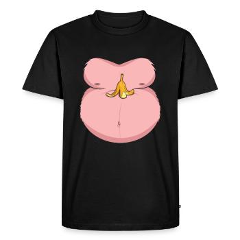Drôle de costume de banane de singe animal pour Halloween - T-shirt Premium bio Homme - noir - Devant - Nico (187cm)