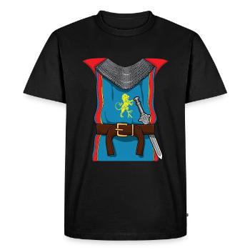 Drôle de costume de chevalier guerrier pour Halloween - T-shirt Premium bio Homme - noir - Devant - Nico (187cm)