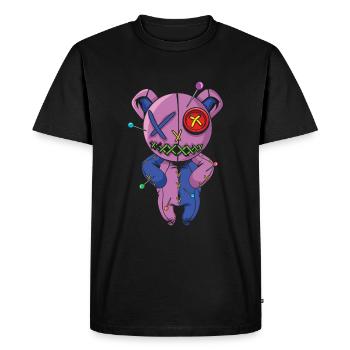 Sorcière effrayante Voodoo Horreur Effrayante Halloween - T-shirt Premium bio Homme - noir - Devant - Nico (187cm)