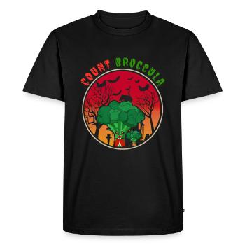 Brocoli effrayant Vampire Horreur Effrayant Halloween - T-shirt Premium bio Homme - noir - Devant - Nico (187cm)