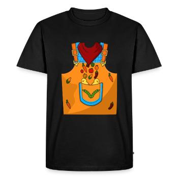 Drôle de costume de ferme de fermier pour Halloween - T-shirt Premium bio Homme - noir - Devant - Nico (187cm)