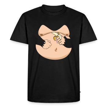 Funny Animal Banana Monkey Costume For Halloween - Men's Premium Organic T-Shirt - black - Front - Nico (187cm)