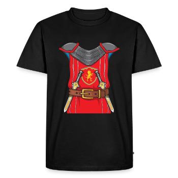 Drôle de costume de chevalier pour Halloween - T-shirt Premium bio Homme - noir - Devant - Nico (187cm)