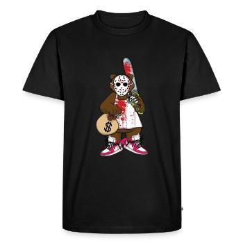 Horror Movie Character Monster Bear Halloween - Men's Premium Organic T-Shirt - black - Front - Nico (187cm)