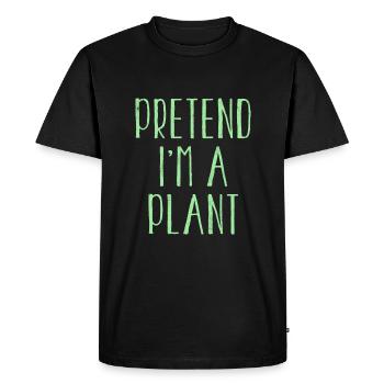 Drôle de faire semblant que je suis costume de plante pour Halloween - T-shirt Premium bio Homme - noir - Devant - Nico (187cm)