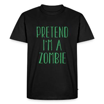 Drôle de faire semblant que je suis zombie Costume pour Halloween - T-shirt Premium bio Homme - noir - Devant - Nico (187cm)