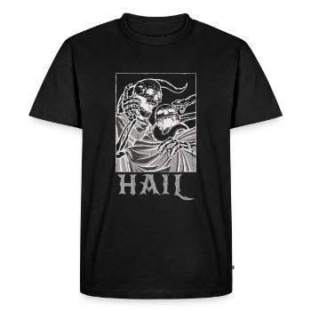 Squelette Os Tarot Carte Occulte Grêle Gothique - T-shirt Premium bio Homme - noir - Devant - Nico (187cm)