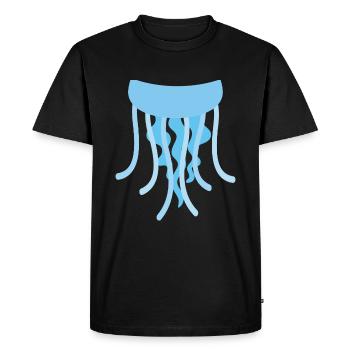 Drôle de costume de méduse animale pour Halloween - T-shirt Premium bio Homme - noir - Devant - Nico (187cm)