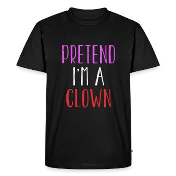 Drôle de faire semblant que je suis clown Costume pour Halloween - T-shirt Premium bio Homme - noir - Devant - Nico (187cm)