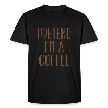Drôle de faire semblant que je suis un costume de café pour Halloween - T-shirt Premium bio Homme - noir - Devant - Nico (187cm)