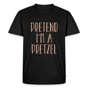 Drôle de faire semblant que je suis un costume de bretzel pour Halloween - T-shirt Premium bio Homme - noir - Devant - Nico (187cm)