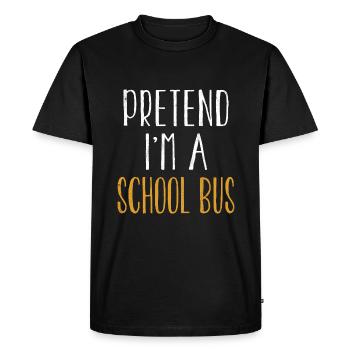 Drôle de faire semblant que je suis un costume d’autobus scolaire pour Halloween - T-shirt Premium bio Homme - noir - Devant - Nico (187cm)