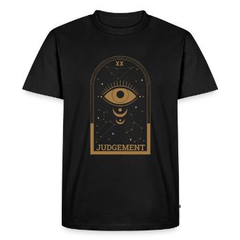 Judgement Eye Skeleton Tarot Card Halloween - Men's Premium Organic T-Shirt - black - Front - Nico (187cm)