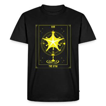 Occult Vintage Tarot Stars Creepy Witch Halloween - Men's Premium Organic T-Shirt - black - Front - Nico (187cm)