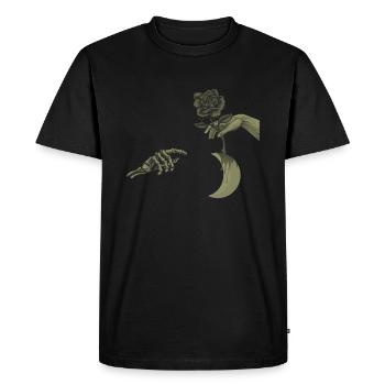 Occult Artwork Art Rose Satanic Gothic Halloween - Men's Premium Organic T-Shirt - black - Front - Nico (187cm)
