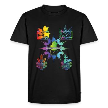 Plantes d’art occulte Goblincore Gothique Halloween - T-shirt Premium bio Homme - noir - Devant - Nico (187cm)