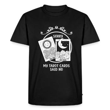 La carte de tarot Moon Sun dit non Halloween - T-shirt Premium bio Homme - noir - Devant - Nico (187cm)