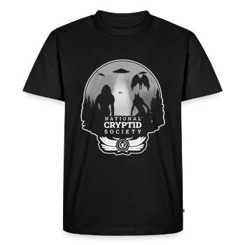Mothman Bigfoot Wolf Cryptid Halloween - T-shirt Premium bio Homme - noir - Devant - Nico (187cm)