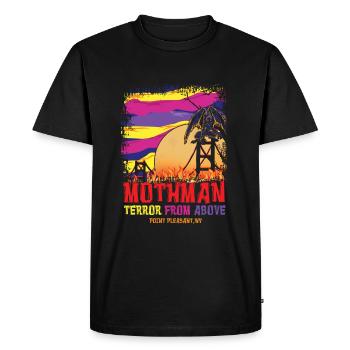 Virginia Mothman L’homme papillon cryptide Halloween - T-shirt Premium bio Homme - noir - Devant - Nico (187cm)