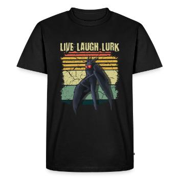Retro Mothman Moth Man Lurk Cryptid Halloween - T-shirt Premium bio Homme - noir - Devant - Nico (187cm)