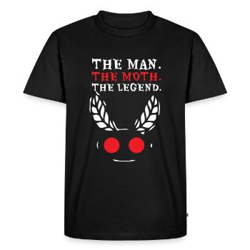 Mothman Moth Man Légende Cryptide Halloween - T-shirt Premium bio Homme - noir - Devant - Nico (187cm)