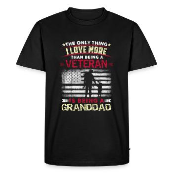 Aimer être grand-père américain fier des vétérans - T-shirt Premium bio Homme - noir - Devant - Nico (187cm)