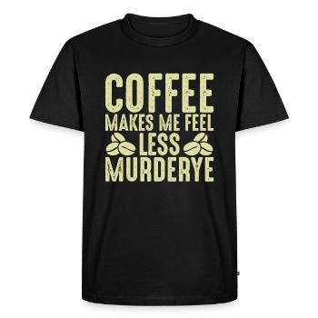 Le café me fait me sentir moins meurtrier - café - T-shirt Premium bio Homme - noir - Devant - Nico (187cm)