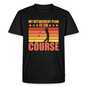 Mon plan de retraite est sur la bonne voie - Golf Opa - T-shirt Premium bio Homme - noir - Devant - Nico (187cm)