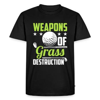 Drôle de dicton de golf - Golfeur - T-shirt Premium bio Homme - noir - Devant - Nico (187cm)