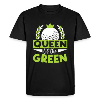 Queen of Green - Golf - Men's Premium Organic T-Shirt - black - Front - Nico (187cm)