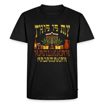 Le juif de Noël juif est mon élément de Hanoukka - T-shirt Premium bio Homme - noir - Devant - Nico (187cm)