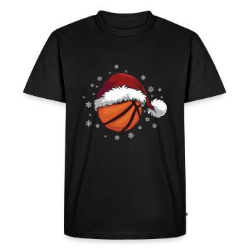 December Basketball Lover Love Christmas - Männer Premium Bio T-Shirt - Schwarz - Vorne - Nico (187cm)