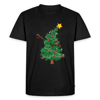 Décembre Noël Dab Dabbing Tree Love Christmas - T-shirt Premium bio Homme - noir - Devant - Nico (187cm)