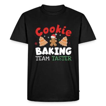 December Cookie Baking Team Baker Love Christmas - Men's Premium Organic T-Shirt - black - Front - Nico (187cm)