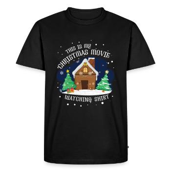 Décembre Noël Film Love Christmas - T-shirt Premium bio Homme - noir - Devant - Nico (187cm)