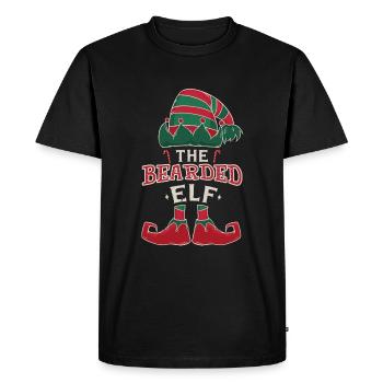 Elfe Barbu Décembre Amour Elfe Noël - T-shirt Premium bio Homme - noir - Devant - Nico (187cm)