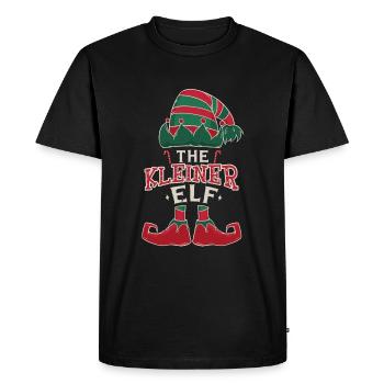 Elfe Petite Décembre Amour Elfe Noël - T-shirt Premium bio Homme - noir - Devant - Nico (187cm)