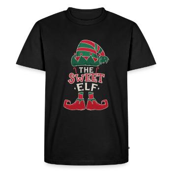 Elfe Doux Décembre Amour Elfe Noël - T-shirt Premium bio Homme - noir - Devant - Nico (187cm)