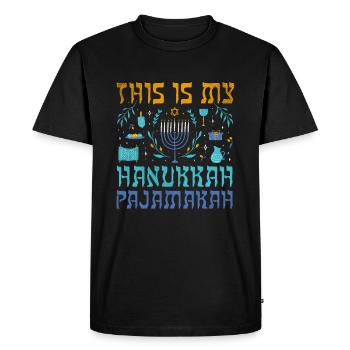 Le juif de Noël juif est mon modèle de Hanoukka - T-shirt Premium bio Homme - noir - Devant - Nico (187cm)