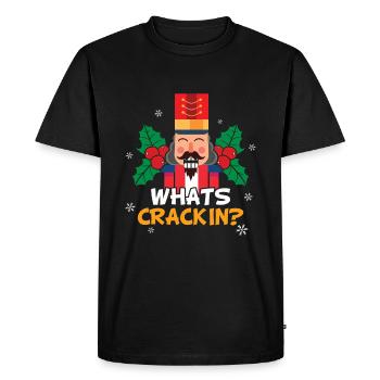 Décembre Noël Noix Cracker Drôle de Noël - T-shirt Premium bio Homme - noir - Devant - Nico (187cm)