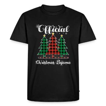 2022 Éléments de Noël Décembre Plaid Noël - T-shirt Premium bio Homme - noir - Devant - Nico (187cm)