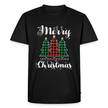 Éléments de Noël Joyeux décembre Plaid Noël - T-shirt Premium bio Homme - noir - Devant - Nico (187cm)